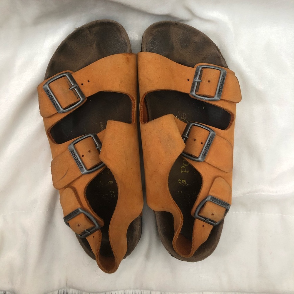 Yellow Birkenstock’s w Back Strap
